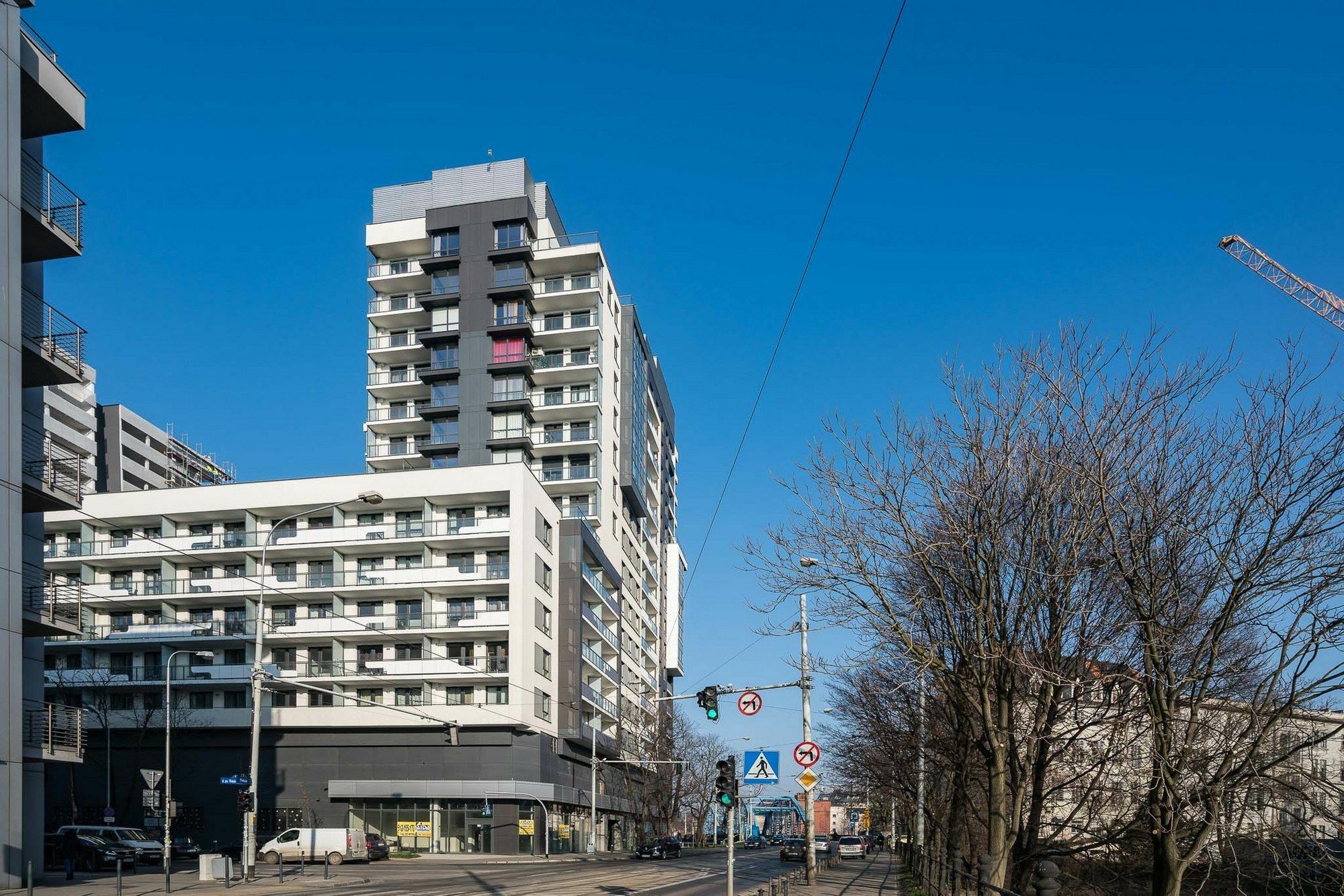 ヴロツワフRentplanet - Odra Towerアパートメント エクステリア 写真